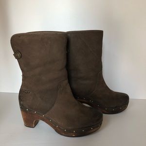 UGG Lynnea Brown Sheepskin Fur Boots
